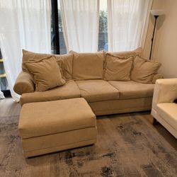  Classic Beige Couch Set