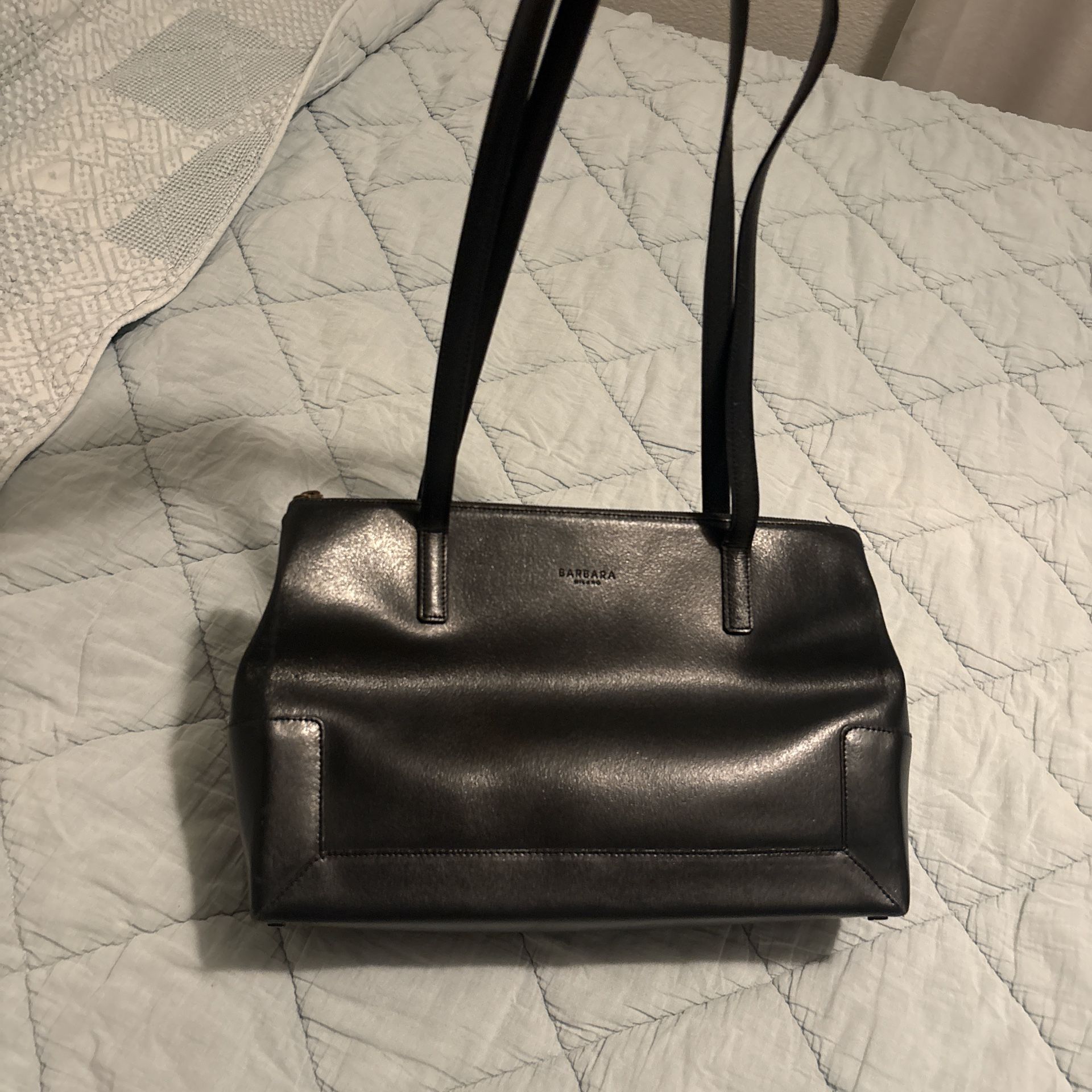 Barbara Milano Black Leather Bag
