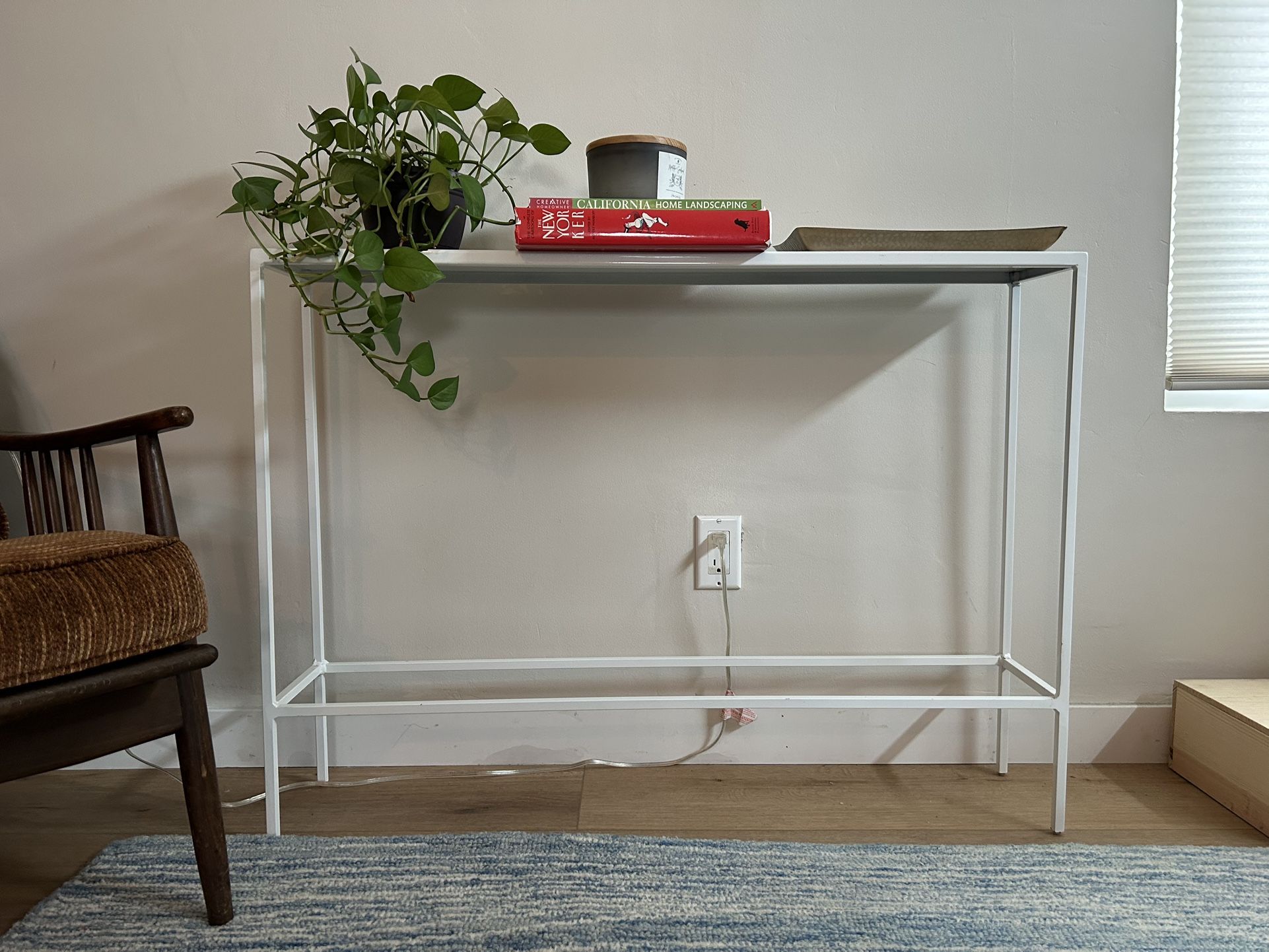 White Metal Console table