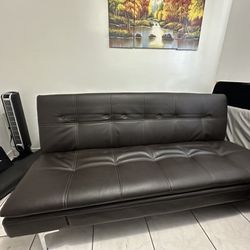 Brown Leather Sofa 