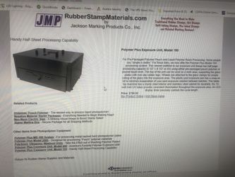 Rubber Stamp Making Machine W/supplies