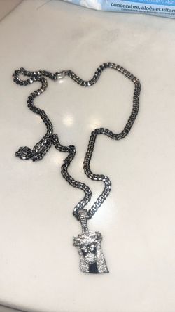 Jesus piece pendant Moissanite