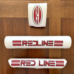 *Rare* Redline 3 Pc Pad Set Red/White  (BMX/Bike/Bicycle) 