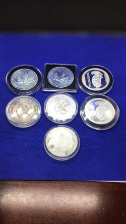 7x 1oz silver coins