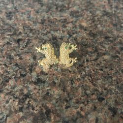 Gold Frog Stud Earrings 