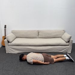 Restoration Hardware | BELGIAN Slipcovered Bench Seat Sofa - 9 Ft Long - Can Deliver *Rare Find*