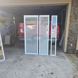 Glass Door Inserts with and without blinds.
