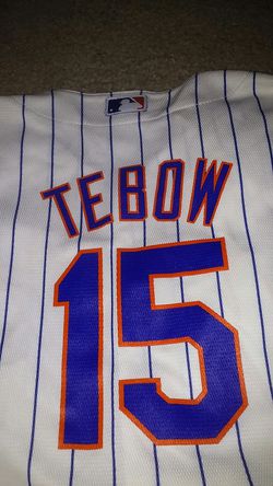 Tim Tebow N.Y. Mets Majestic Baseball Jersey.......XL Youth Size