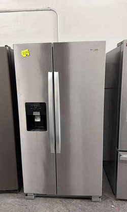 Whirlpool Side‑by‑Side Fridge — Stainless, Ice & Water in Door
