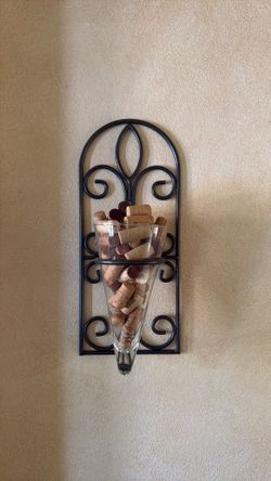 Wall sconce - metal and glass.