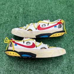 NIKE BLAZER LOW OFF WHITE-UNIVERSITY RED SIZE 10