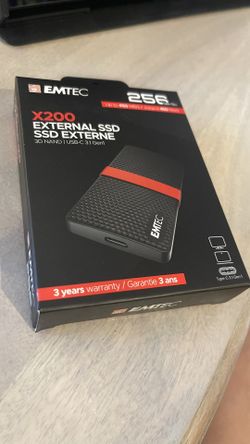 Emtec X200 Power Plus 256GB mSATA Portable Solid State Drive (SSD) NEW UNOPENED