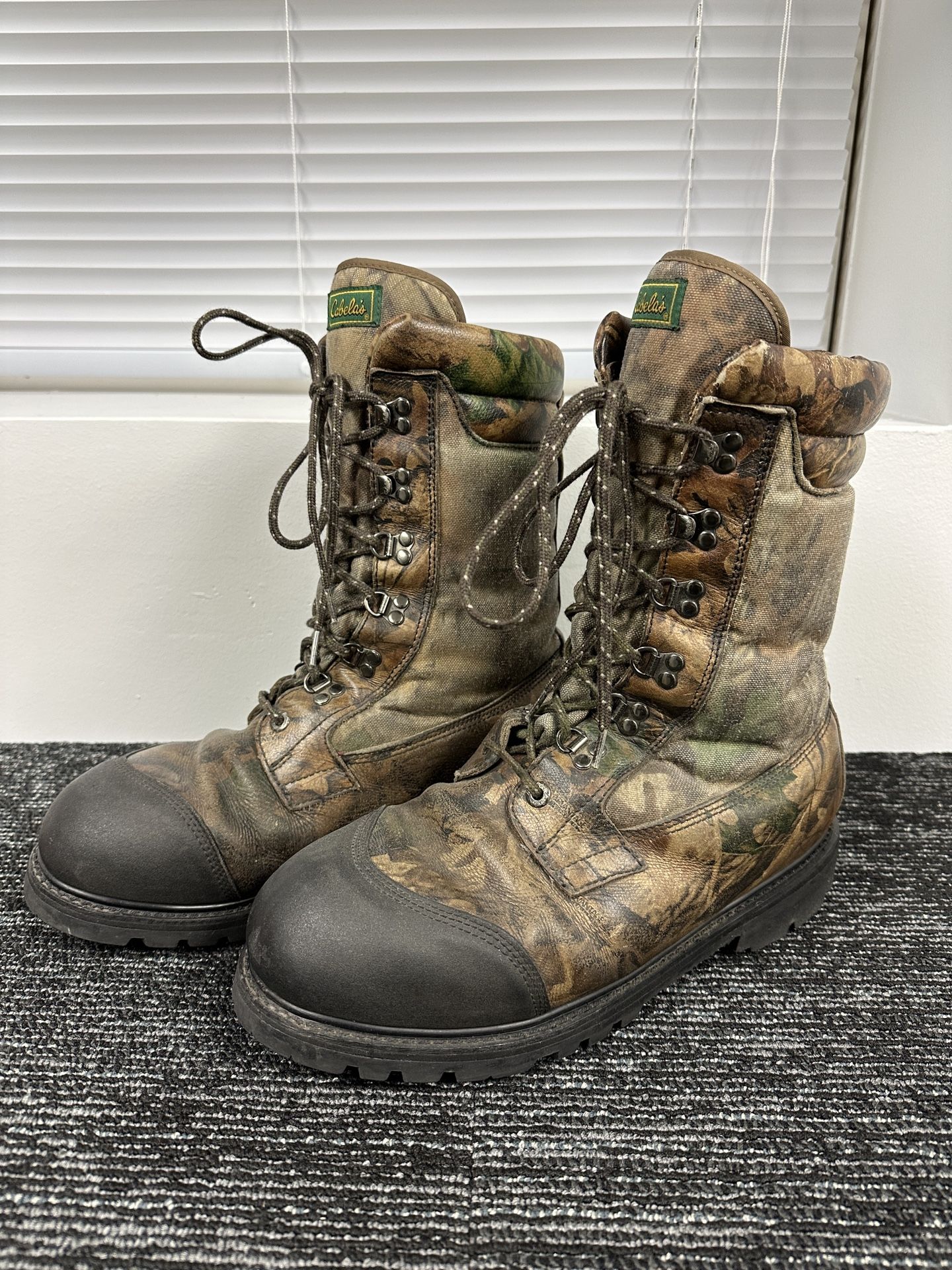 Mens Cabelas Camo Hunting Work Boots 12 Medium D