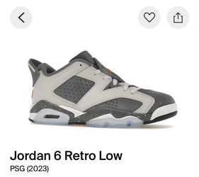 PARIS SAINT-GERMAIN X JORDAN 6 RETRO LOW 'IRON GREY'