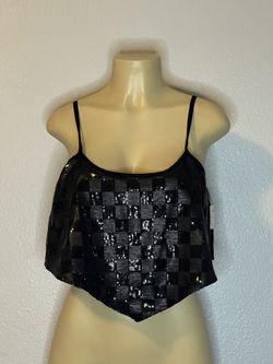 Flowy Sequins Crop Top