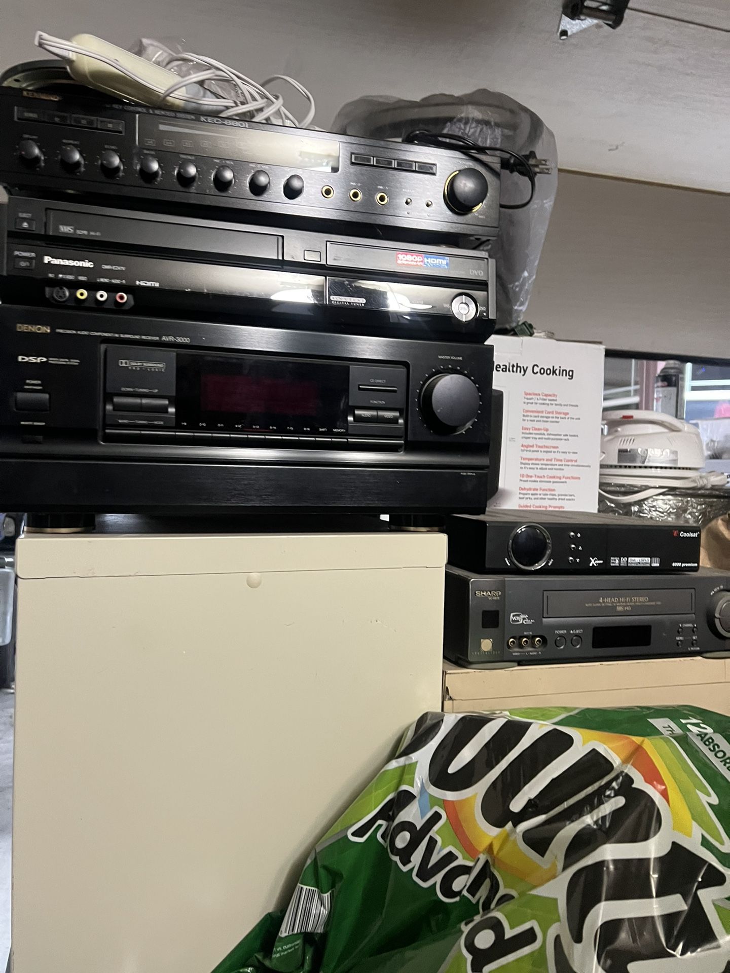 Pioneer, Denon, Panasonic VHS, Sound Receiver