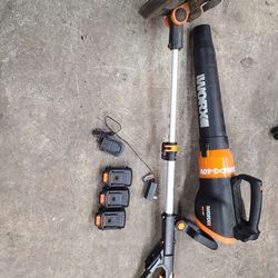 Worx Trimmer And Leaf Blower