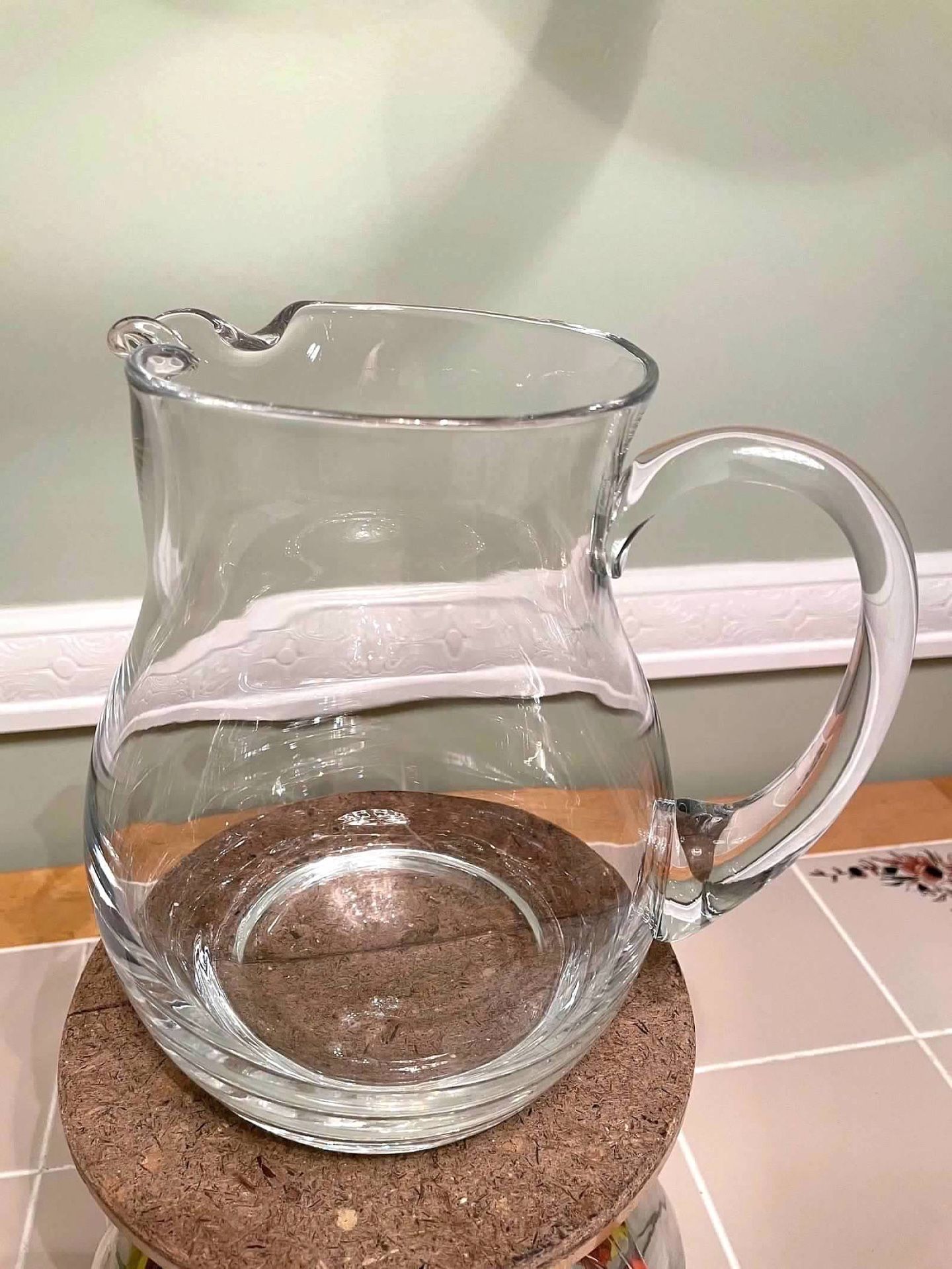 Vintage Kool-Aid Style Clear Glass Pitcher