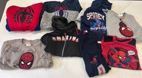 Boys 8 item spiderman clothing bundle