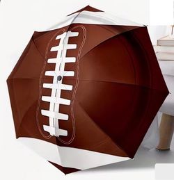New in pkg , 38” diameter Football Umbrella
