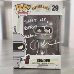 Signed Futurama Bender Funko Pop