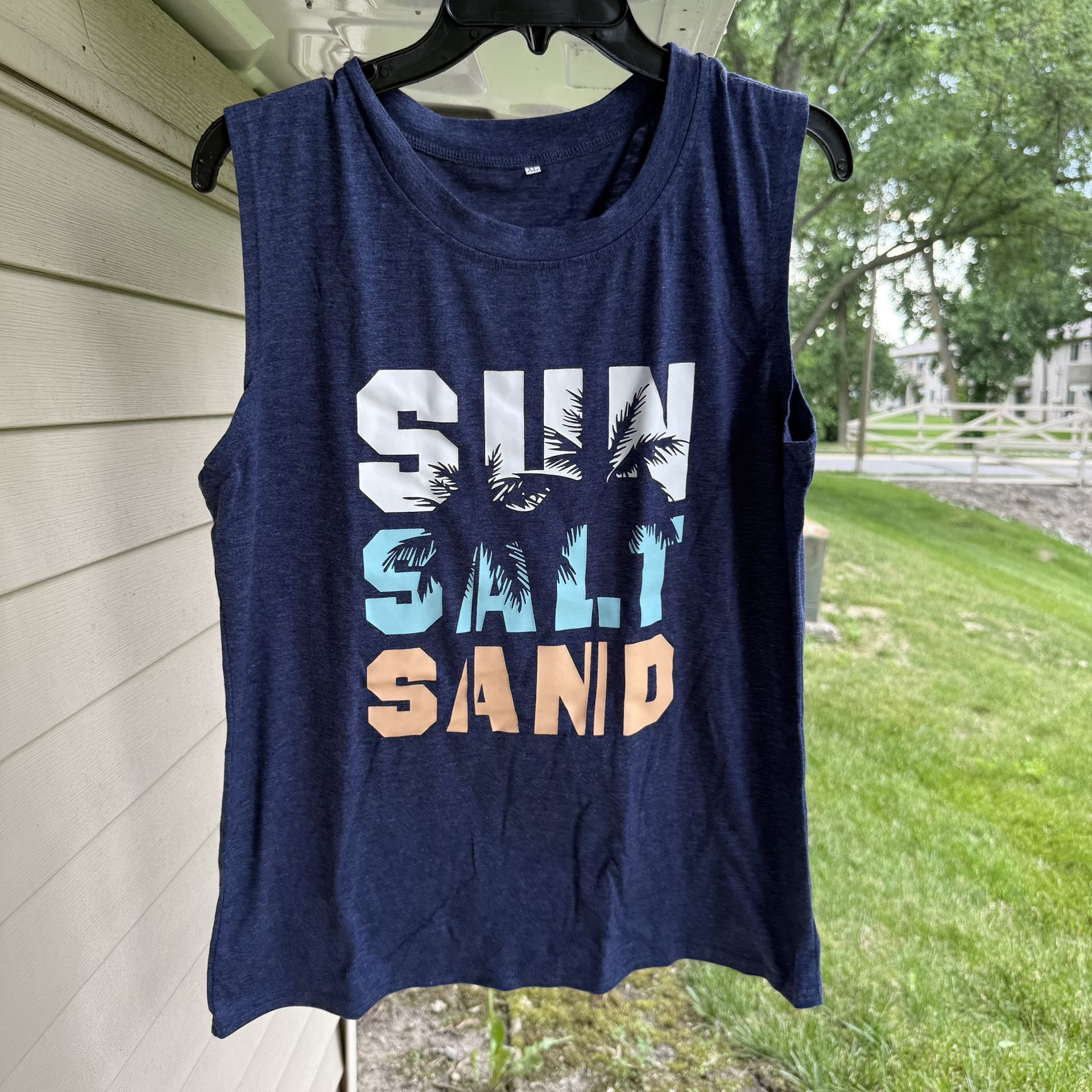 Women's Summer Hawaiian Graphic Printed Tank Top XL PRE-Owned