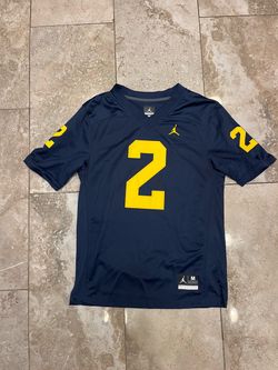 Charles Woodson #2 Michigan Wolverines Football Jersey Jordan Blue - Size Medium