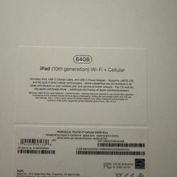 iPad 10th Gen WiFi + Cellular
