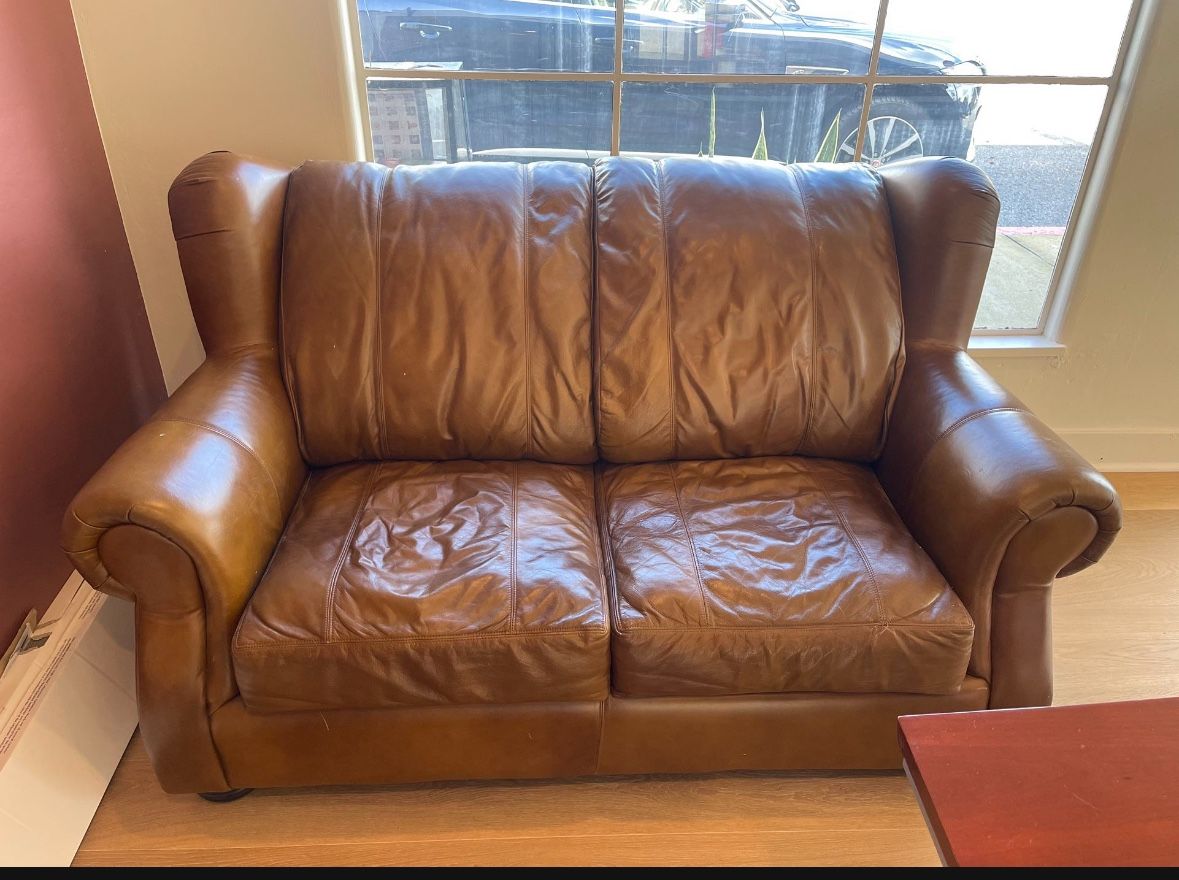 Leather Loveseat