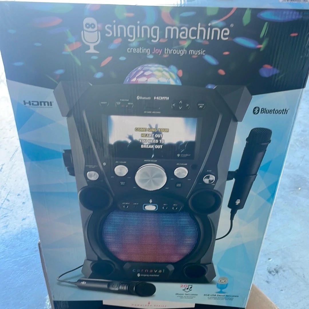 The Singing Machine Carnival Portable Hi Def Karaoke System 🔥👌🏼🔥