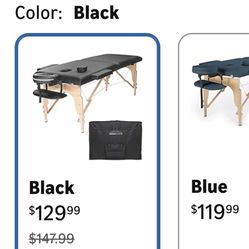 A brand new portable massage table