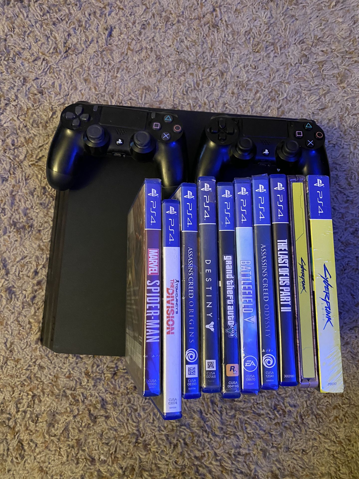 PS4 Pro w/ 500 GB SSD & 2 controllers