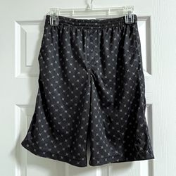 Hurley Men’s Charcoal Patterned Athletic Shorts – Brand New