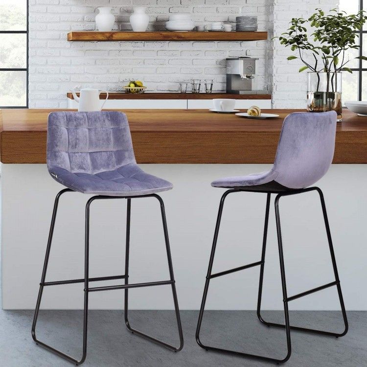 2 Set Velvet Bar Stools