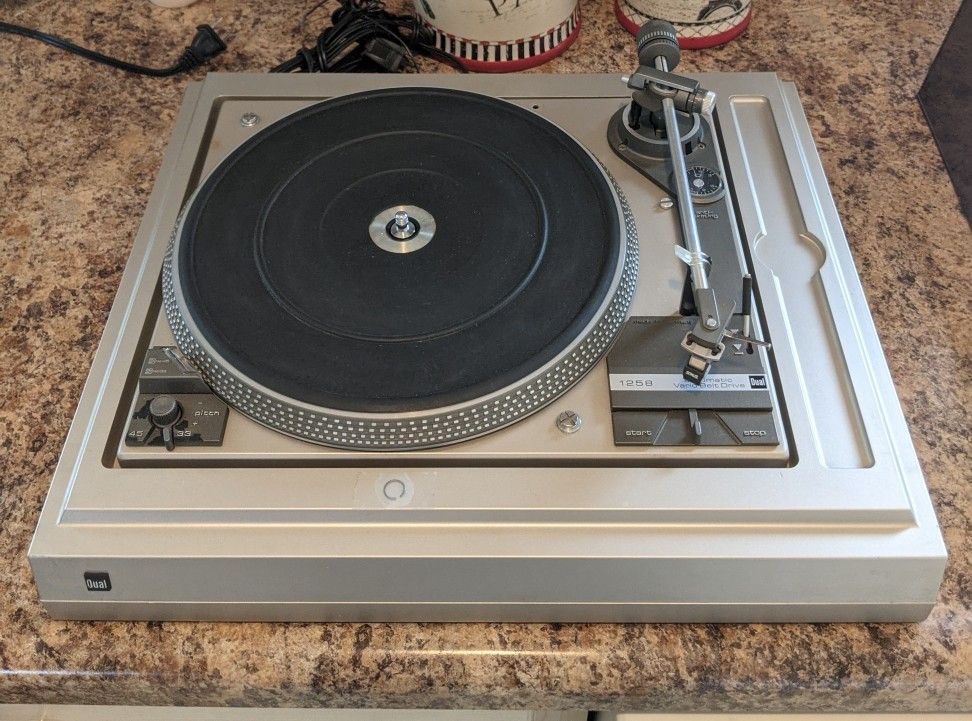 Vintage Dual Turntable Record Player