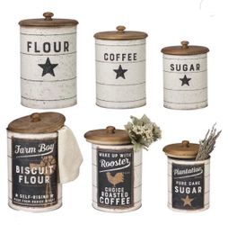 Canister set- rustic