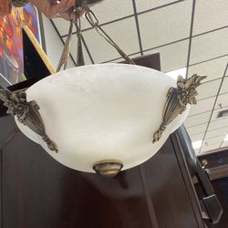 Alabaster Chandeliers Set If 2 