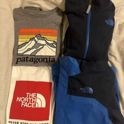 North Face Coat With Fleece, 2 Shirt, Boys  10/12