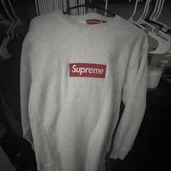 Supreme Box Logo Sweatshirt Heather Grey