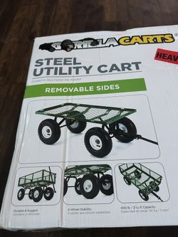 Gorilla Carts Steel Utility Cart 400 Lb