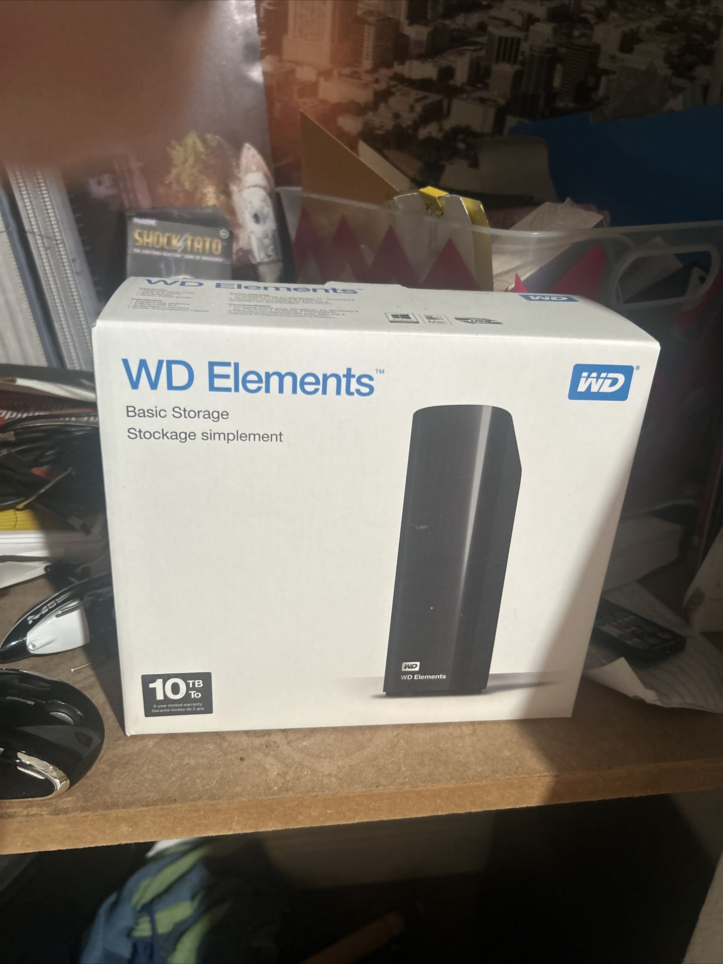 Western Digital "Elements" 10TB External Desktop Hard Drive (WDBWLG0100HBK-NESN)