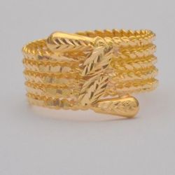22K Solid Gold Ring Multi Strand Mesh Design Size 9 8.0g