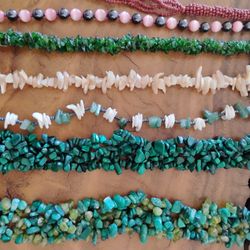 Necklace & Bracelet, Several Genuine .