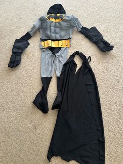 Bat Man costume with mask, gloves, belt and cape.