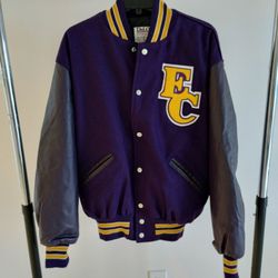 East Coweta High School (EC) Purple Wool Varsity Letterman Vintage Jacket USA 