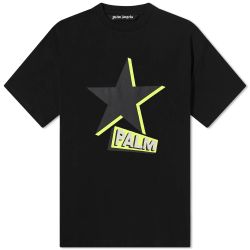 Palm Angels Men’s Rockstar Black Short Sleeve T-Shirt Size Small
