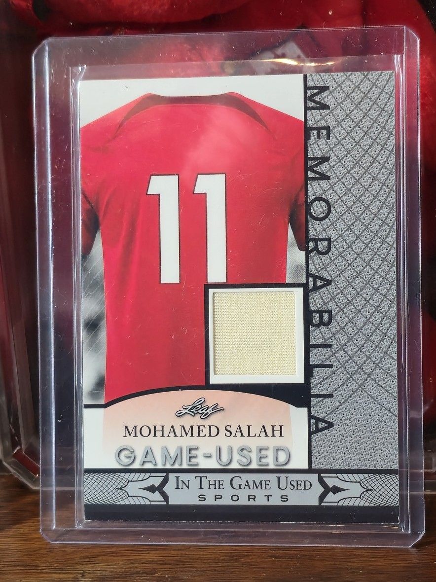 2024 Mohamed Salah Leaf in the game used sports memorabilia card NM or Better #GUM-102