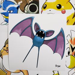 Zubat Pokemon Art Print