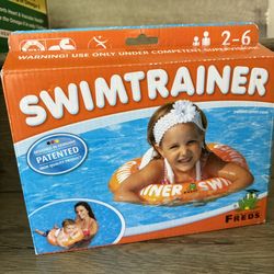 FREDS SWIM ACADEMY SWIMTRAINER Classic Orange, Baby Pool Float Ring for Toddlers and Infants, 2 Years to 6 Years Old (33-66 lb) 19"- 26" Waist Adjusta