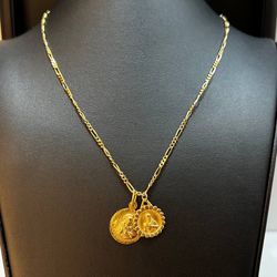 14k yellow gold religion pendants with chain